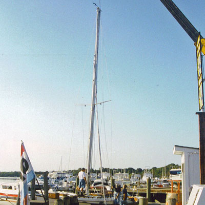 Crane Stepping the Mast