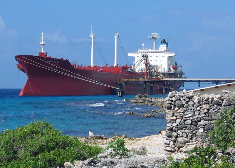 Bonaire Freighter at Salt Pier